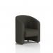 This photograph displays a bold and modern Dynamic Sofas Lamport Armchair in Main Line Flax fabric. The sleek black feet add a touch of sophistication to the overall design. Simple yet stylish, this armchair is a must-have for any contemporary living space.