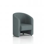 This image features a stylish and comfortable Dynamic Sofas Lamport Armchair with sleek black feet. The armchair is upholstered in a beautiful main line flax fabric, adding a touch of elegance to any room.