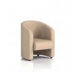 This photo showcases a sleek and modern Dynamic Sofas Lamport Armchair, featuring black feet and adorned in a chic Synergy fabric. The armchair exudes both comfort and style, making it a perfect addition to any living space.