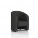 This picture features a stylish Dynamic Sofas Lamport Armchair with sleek black feet. The armchair is upholstered in synergy fabric, adding a dynamic touch. The overall design exudes modern sophistication and would be a perfect addition to any living space.