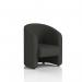 This photo features the sleek and modern Dynamic Sofas Lamport Armchair, complete with elegant black feet and upholstered in a stunning Yoredale fabric. The armchairs clean lines and sophisticated design make it a perfect addition to any living room.