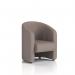 The dynamic Sofas Lamport armchair features sleek black feet and is upholstered in luxurious Yoredale fabric, giving it a modern and sophisticated look. The clean lines and contrasting textures create an eye-catching and stylish piece of furniture.