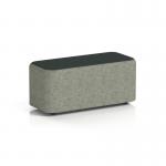 Harlestone Small Rectangular Stool In Rivet Fabric - Vitreous Body Charcoal Top SF002713