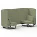 Brixworth 2 Seater Bench Booth With Black Legs In Rivet Fabric - Burnish Panels And Sofa SF003304