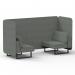 Brixworth 2 Seater Bench Booth With Black Legs In Rivet Fabric - Prime Panels And Sofa SF003308