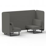 Brixworth 2 Seater Bench Booth With Black Legs In X2 Fabric - Number Panels And Sofa SF003313