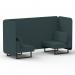Brixworth 2 Seater Bench Booth With Black Legs In X2 Fabric - Polygon Panels And Sofa SF003314