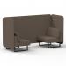 Brixworth 2 Seater Bench Booth With Black Legs In X2 Fabric - Theory Panels And Sofa SF003315