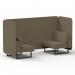 Brixworth 2 Seater Bench Booth With Black Legs In Main Line Flax Fabric - Bank Panels And Sofa SF003316