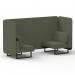 Brixworth 2 Seater Bench Booth With Black Legs In Main Line Flax Fabric - Monument Panels And Sofa SF003317