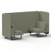 Brixworth 2 Seater Bench Booth With Black Legs In Main Line Flax Fabric - Newbury Panels And Sofa SF003318