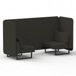 Brixworth 2 Seater Bench Booth With Black Legs In Main Line Flax Fabric - Temple Panels And Sofa SF003319