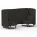 Brixworth 2 Seater Bench Booth With Black Legs In Main Line Flax Fabric - Temple Panels And Sofa SF003319