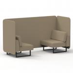 Brixworth 2 Seater Bench Booth With Black Legs In Main Line Flax Fabric - Upminster Panels And Sofa SF003320