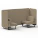 Brixworth 2 Seater Bench Booth With Black Legs In Main Line Flax Fabric - Upminster Panels And Sofa SF003320