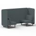 Brixworth 2 Seater Bench Booth With Black Legs In Main Line Flax Fabric - Westminster Panels And Sofa SF003321