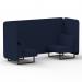 Brixworth 2 Seater Bench Booth With Black Legs In Synergy Fabric - Alike Panels And Sofa SF003323
