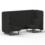 Brixworth 2 Seater Bench Booth With Black Legs In Synergy Fabric - Mix Panels And Sofa SF003324