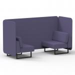 Brixworth 2 Seater Bench Booth With Black Legs In Synergy Fabric - Order Panels And Sofa SF003325