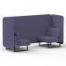 Brixworth 2 Seater Bench Booth With Black Legs In Synergy Fabric - Order Panels And Sofa SF003325