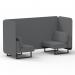 Brixworth 2 Seater Bench Booth With Black Legs In Synergy Fabric - Partner Panels And Sofa SF003326