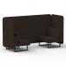 Brixworth 2 Seater Bench Booth With Black Legs In Synergy Fabric - Wed Panels And Sofa SF003327