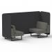 Brixworth 2 Seater Bench Booth With Black Legs In X2 Fabric - Arithmetic Panels And Number Sofa SF003340