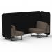 Brixworth 2 Seater Bench Booth With Black Legs In X2 Fabric - Diameter Panels And Theory Sofa SF003342
