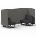 Brixworth 2 Seater Bench Booth With Black Legs In X2 Fabric - Number Panels And Arithmetic Sofa SF003343