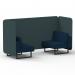 Brixworth 2 Seater Bench Booth With Black Legs In X2 Fabric - Polygon Panels And Calculus Sofa SF003344