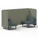 Brixworth 2 Seater Bench Booth With Black Legs In Main Line Flax Fabric - Newbury Panels And Westminster Sofa SF003348