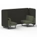 Brixworth 2 Seater Bench Booth With Black Legs In Main Line Flax Fabric - Temple Panels And Monument Sofa SF003349