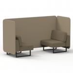 Brixworth 2 Seater Bench Booth With Black Legs In Main Line Flax Fabric - Upminster Panels And Bank Sofa SF003350