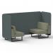 Brixworth 2 Seater Bench Booth With Black Legs In Main Line Flax Fabric - Westminster Panels And Newbury Sofa SF003351