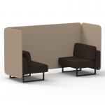 Brixworth 2 Seater Bench Booth With Black Legs In Synergy Fabric - Affix Panels And Wed Sofa SF003352