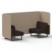 Brixworth 2 Seater Bench Booth With Black Legs In Synergy Fabric - Affix Panels And Wed Sofa SF003352