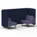 Brixworth 2 Seater Bench Booth With Black Legs In Synergy Fabric - Alike Panels And Order Sofa SF003353
