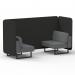 Brixworth 2 Seater Bench Booth With Black Legs In Synergy Fabric - Mix Panels And Partner Sofa SF003354