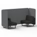 Brixworth 2 Seater Bench Booth With Black Legs In Synergy Fabric - Partner Panels And Mix Sofa SF003356