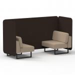 Brixworth 2 Seater Bench Booth With Black Legs In Synergy Fabric - Wed Panels And Affix Sofa SF003357