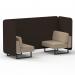 Brixworth 2 Seater Bench Booth With Black Legs In Synergy Fabric - Wed Panels And Affix Sofa SF003357