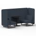 Brixworth 2 Seater Bench Booth With Black Legs And Black Table With Black Leg In Rivet Fabric - Crucible Panels And Sofa SF003366