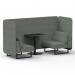 Brixworth 2 Seater Bench Booth With Black Legs And Black Table With Black Leg In Rivet Fabric - Prime Panels And Sofa SF003368