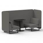 Brixworth 2 Seater Bench Booth With Black Legs And Black Table With Black Leg In X2 Fabric - Number Panels And Sofa SF003373