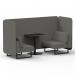 Brixworth 2 Seater Bench Booth With Black Legs And Black Table With Black Leg In X2 Fabric - Number Panels And Sofa SF003373