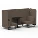 Brixworth 2 Seater Bench Booth With Black Legs And Black Table With Black Leg In X2 Fabric - Theory Panels And Sofa SF003375