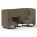 Brixworth 2 Seater Bench Booth With Black Legs And Black Table With Black Leg In Main Line Flax Fabric - Bank Panels And Sofa SF003376