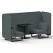 Brixworth 2 Seater Bench Booth With Black Legs And Black Table With Black Leg In Main Line Flax Fabric - Westminster Panels And Sofa SF003381