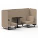 Brixworth 2 Seater Bench Booth With Black Legs And Black Table With Black Leg In Synergy Fabric - Affix Panels And Sofa SF003382