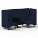 Brixworth 2 Seater Bench Booth With Black Legs And Black Table With Black Leg In Synergy Fabric - Alike Panels And Sofa SF003383